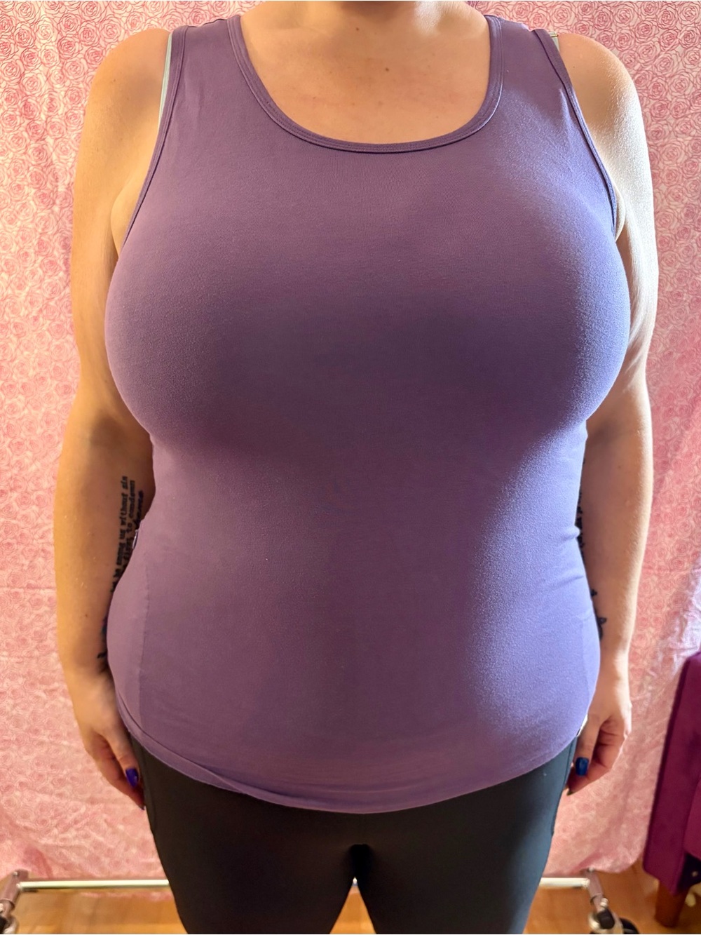 3/$15 Wrangler Purple Scoop Neck Tank Top